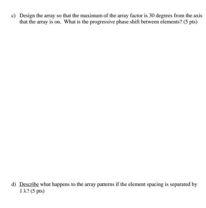 5. A 15-element uniform linear scanning array has 2/4 | Chegg.com