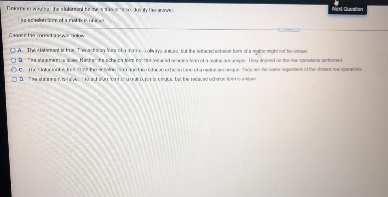 Solved Determine whether the statement below is true or | Chegg.com