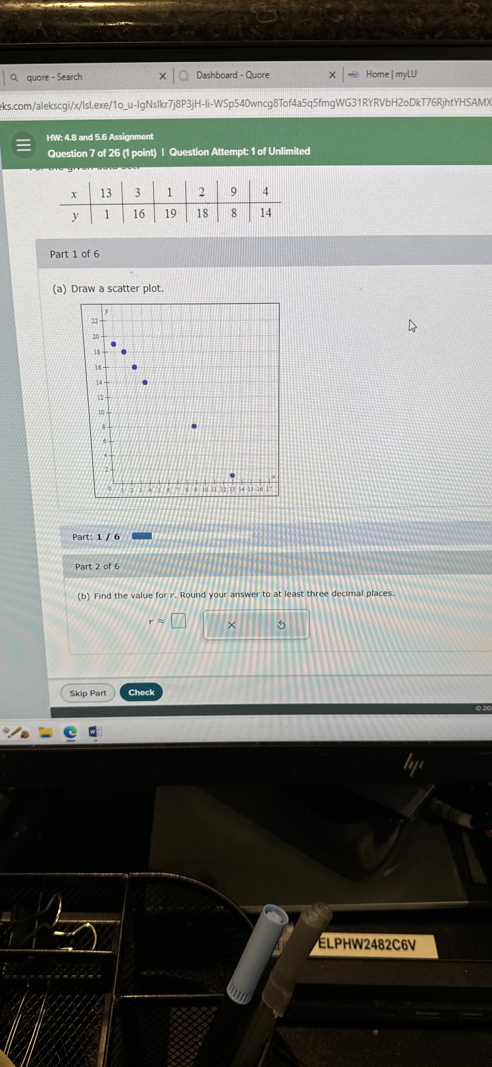 Solved Part 1 ﻿of 6(iPart: 16Part 2 ﻿of 6(b) ﻿Find the value | Chegg.com
