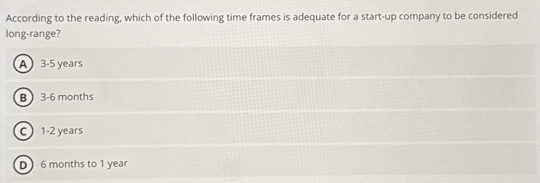 Solved According to the reading, which of the following time | Chegg.com