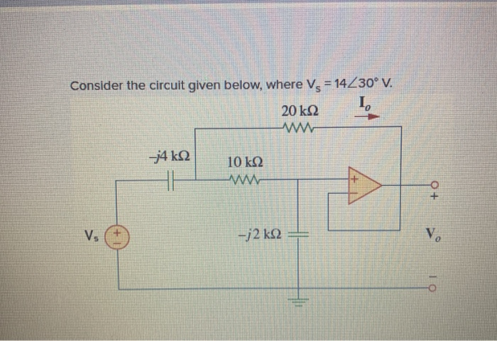 Solved Consider the circuit given below, where Vs = 14230° | Chegg.com