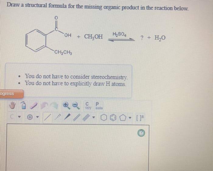 Solved Draw a structural formula for the missing organic | Chegg.com
