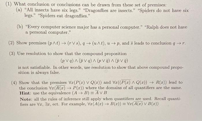 Solved (1) What conclusion or conclusions can be drawn from | Chegg.com