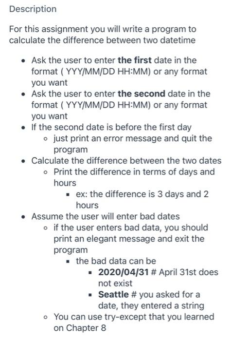 Solved Description For This Assignment You Will Write A Chegg