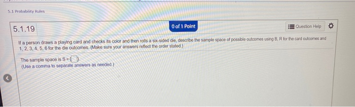 Solved 5.1 Probability Rules 5.1.19 0 of 1 Point Question | Chegg.com