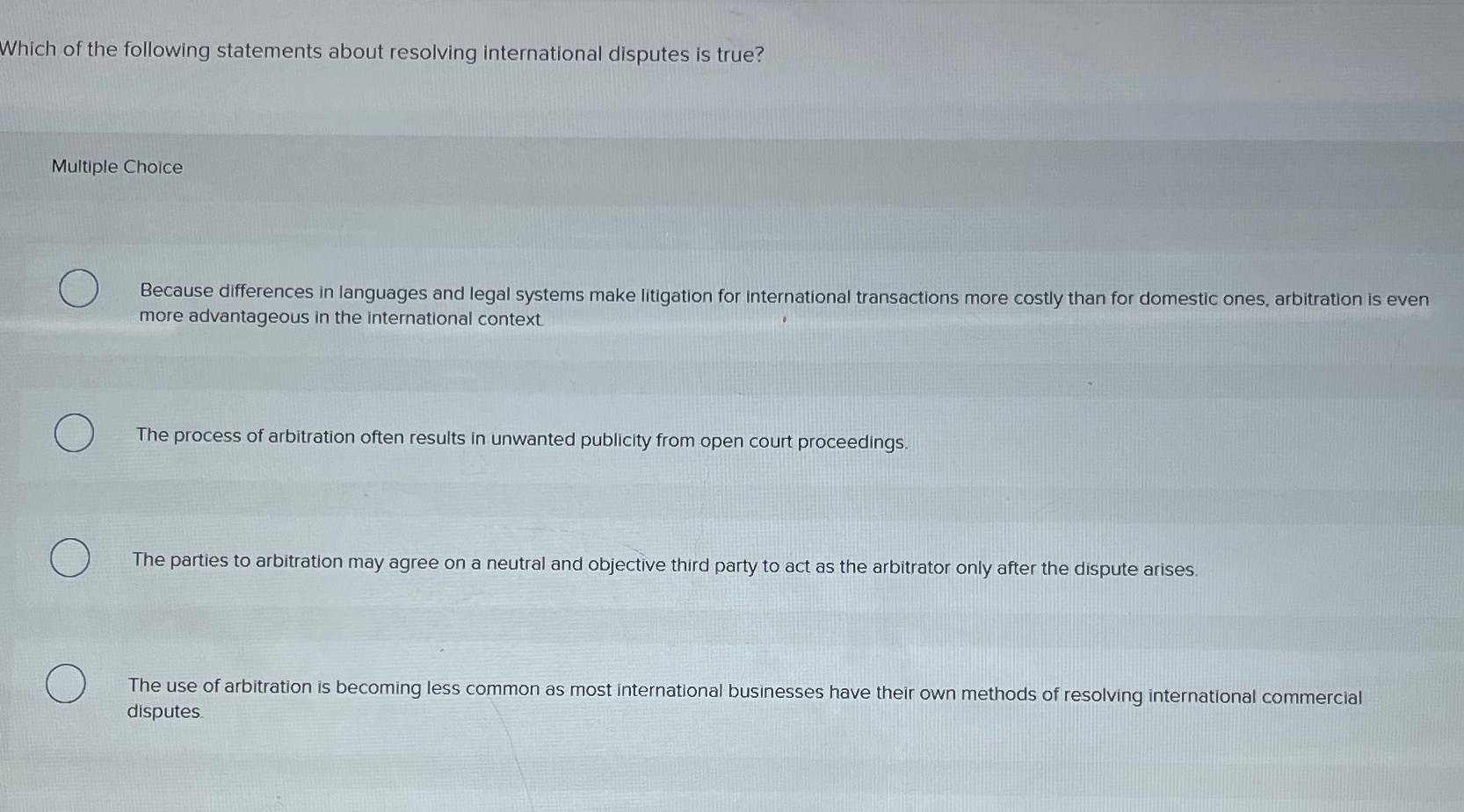 Solved Which of the following statements about resolving | Chegg.com