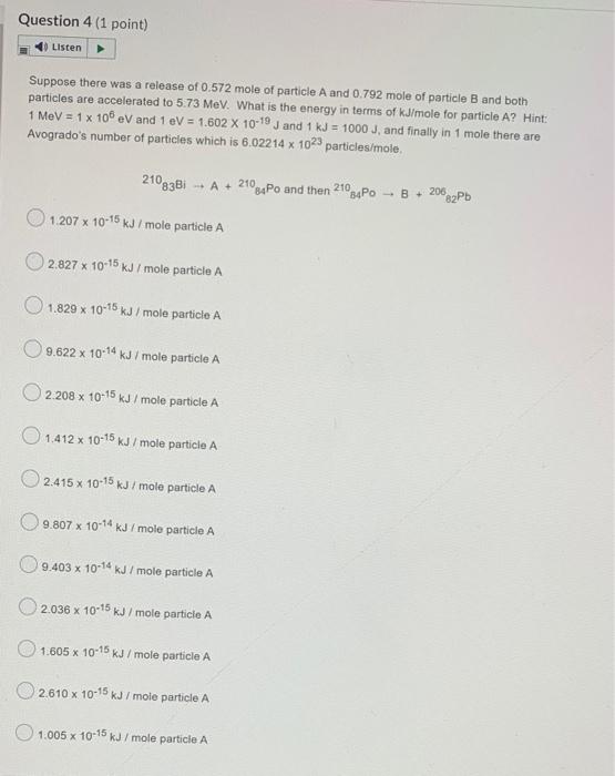 Solved Question 4 1 Point Listen Suppose There Was A