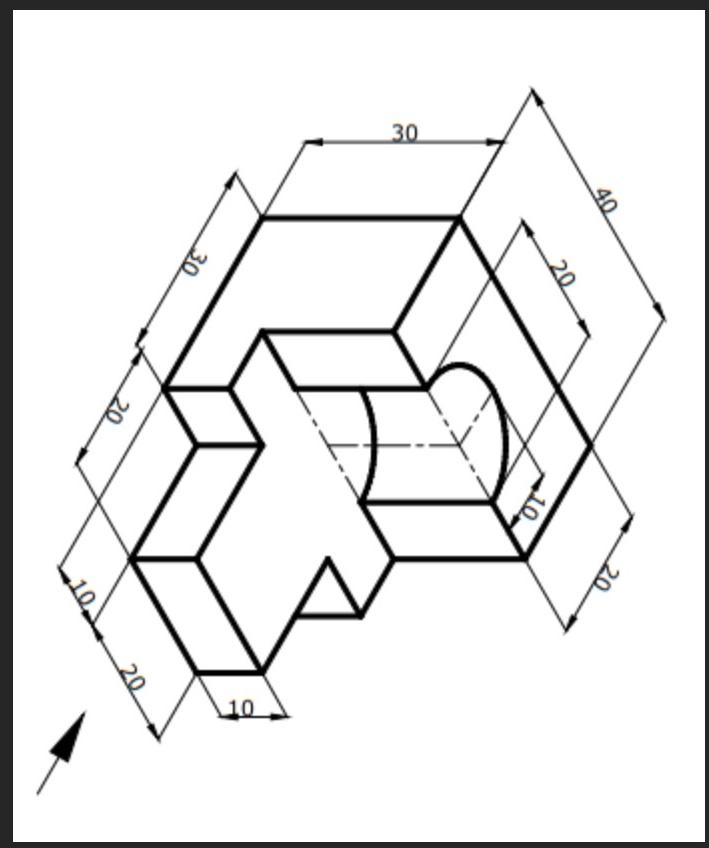 Solved Engineering drawing:- Draw the different views of the | Chegg.com