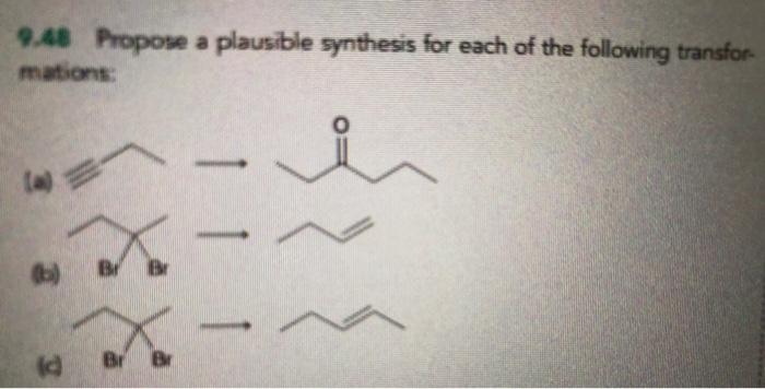 Solved 9.48 Propose a plausible synthesis for each of the | Chegg.com