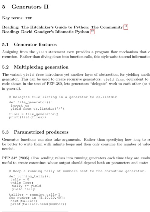 Solved 5 Generators Ii Key Terms Pep Reading The Chegg Com