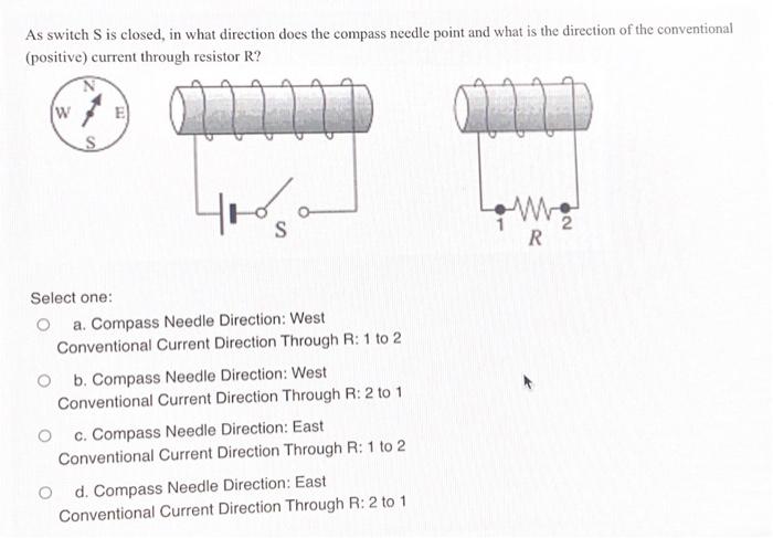 Solved As switch S is closed, in what direction does the | Chegg.com