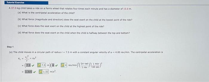 Solved (a) The child moves in a circular path of radius | Chegg.com