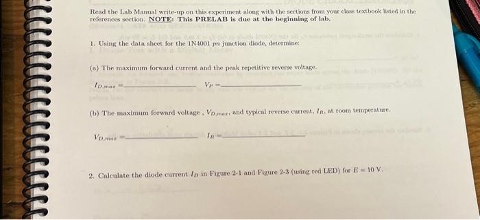 Solved Read The Lab Manual Write-up On This Experiment Along | Chegg.com