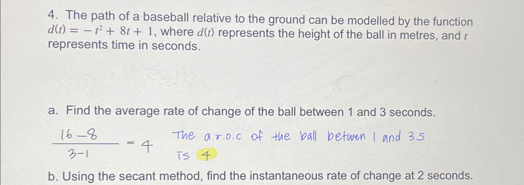 Solved The path of a baseball relative to the ground can be | Chegg.com