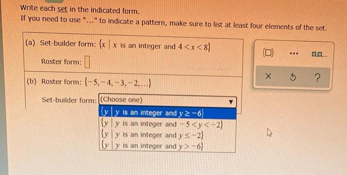 Solved Write each set in the indicated form. If you need to | Chegg.com