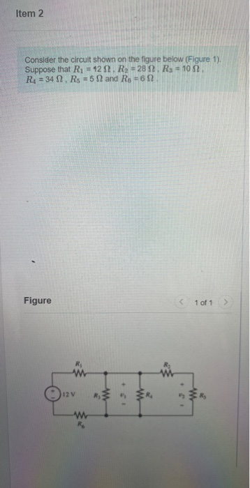 Solved Item 2 Consider the circuit shown on the figure below | Chegg.com