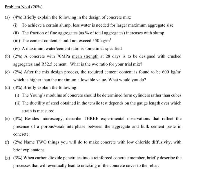 Solved Problem No 4 20 A 4 Briefly Explain The Chegg Com   Image