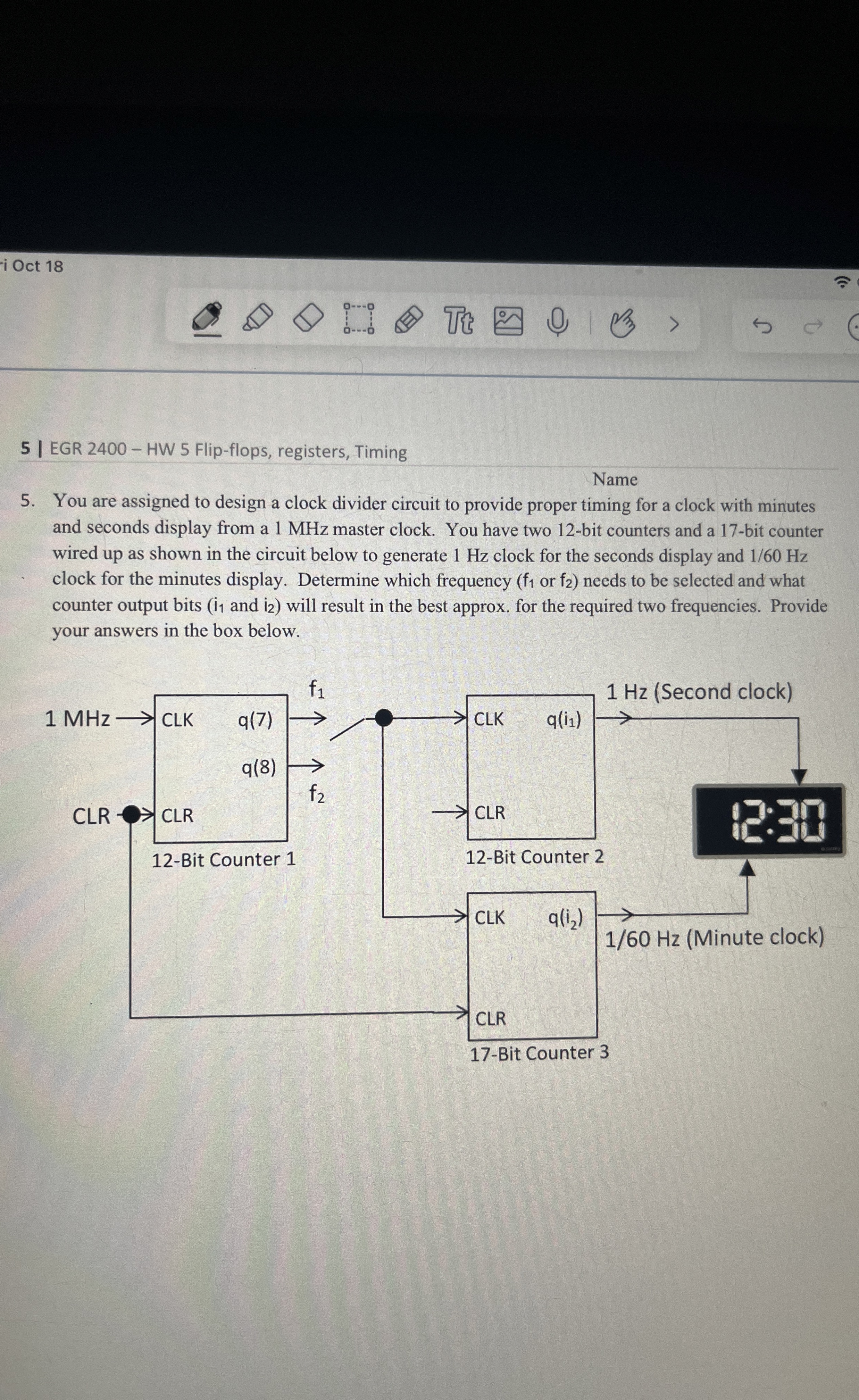 Solved 5. ﻿You are assigned to design a clock divider
