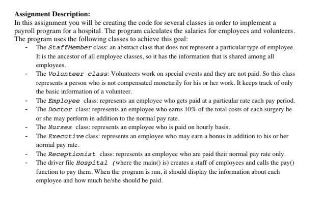Solved Assignment Description: In this assignment you will | Chegg.com