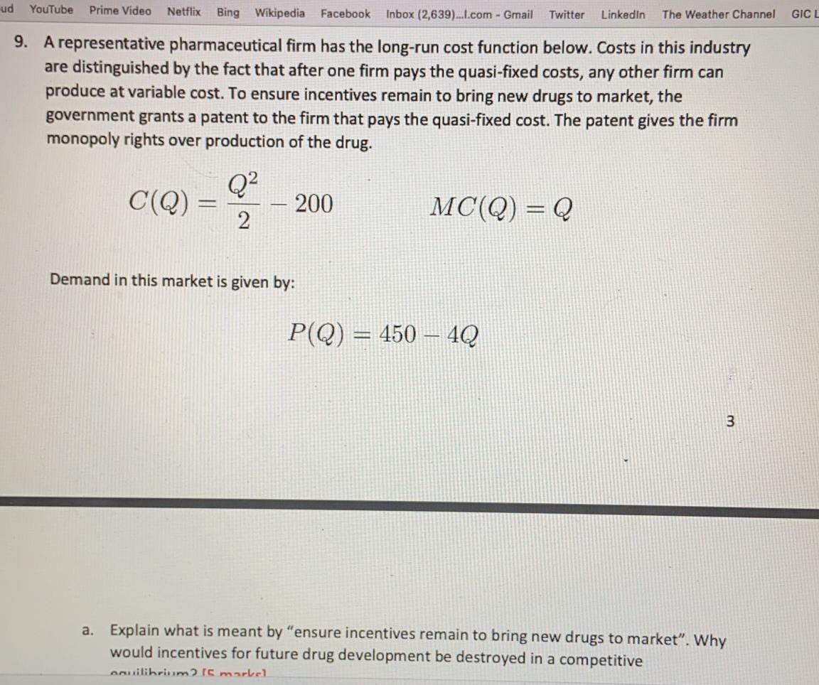 Solved ud YouTube Prime Video Netflix Bing Wikipedia | Chegg.com