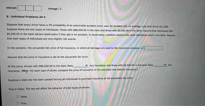[Solved]: Suppose that every driver faces a 5% probability