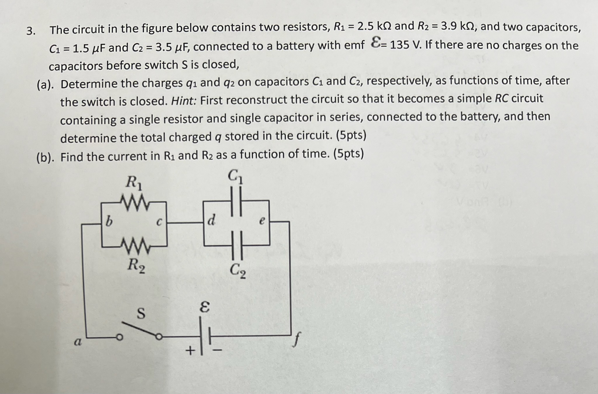 Solved The circuit in the figure below contains two | Chegg.com
