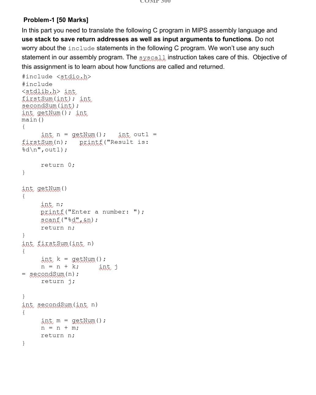 Solved Problem-1 [50 Marks] In this part you need to | Chegg.com