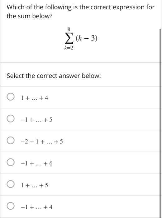 Solved Which Of The Following Is The Correct Expression For | Chegg.com