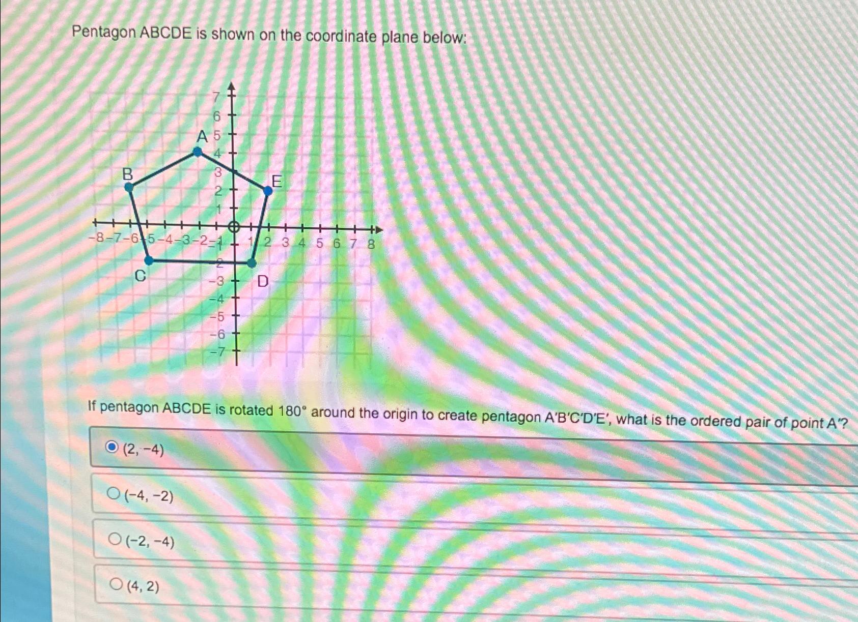 Solved Pentagon ABCDE Is Shown On The Coordinate Plane | Chegg.com