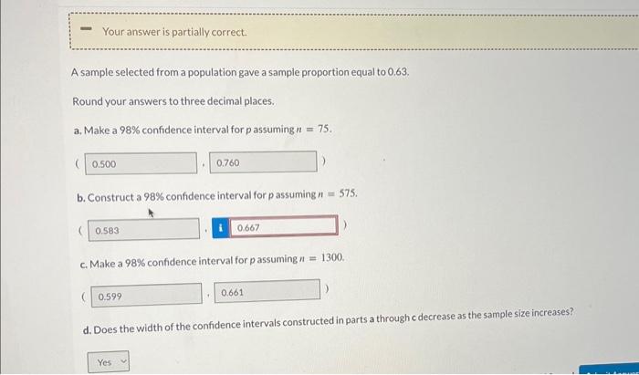Solved a. Make a 98% confidence interval for p assuming | Chegg.com