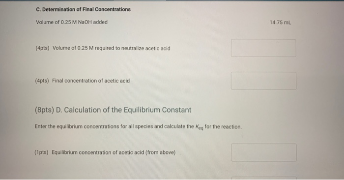 Solved Determination Of An Equilibrium Constant Are You | Chegg.com