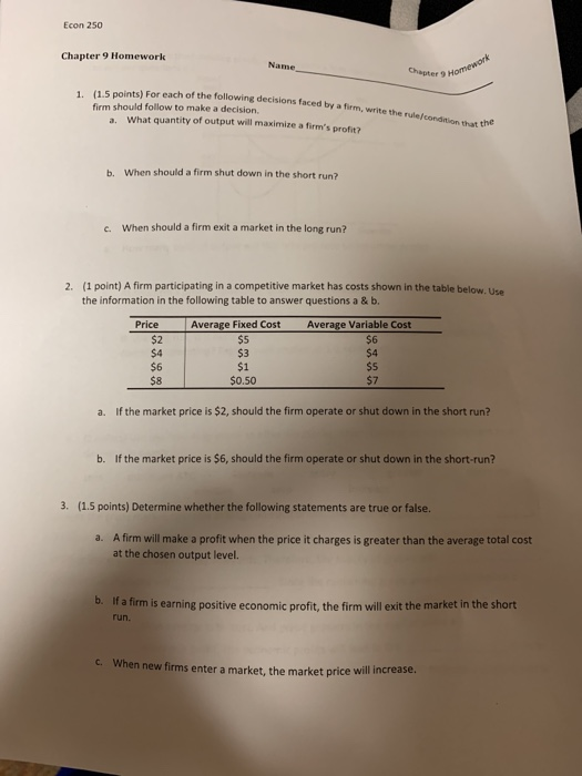 Economics chapter 4 review answers image