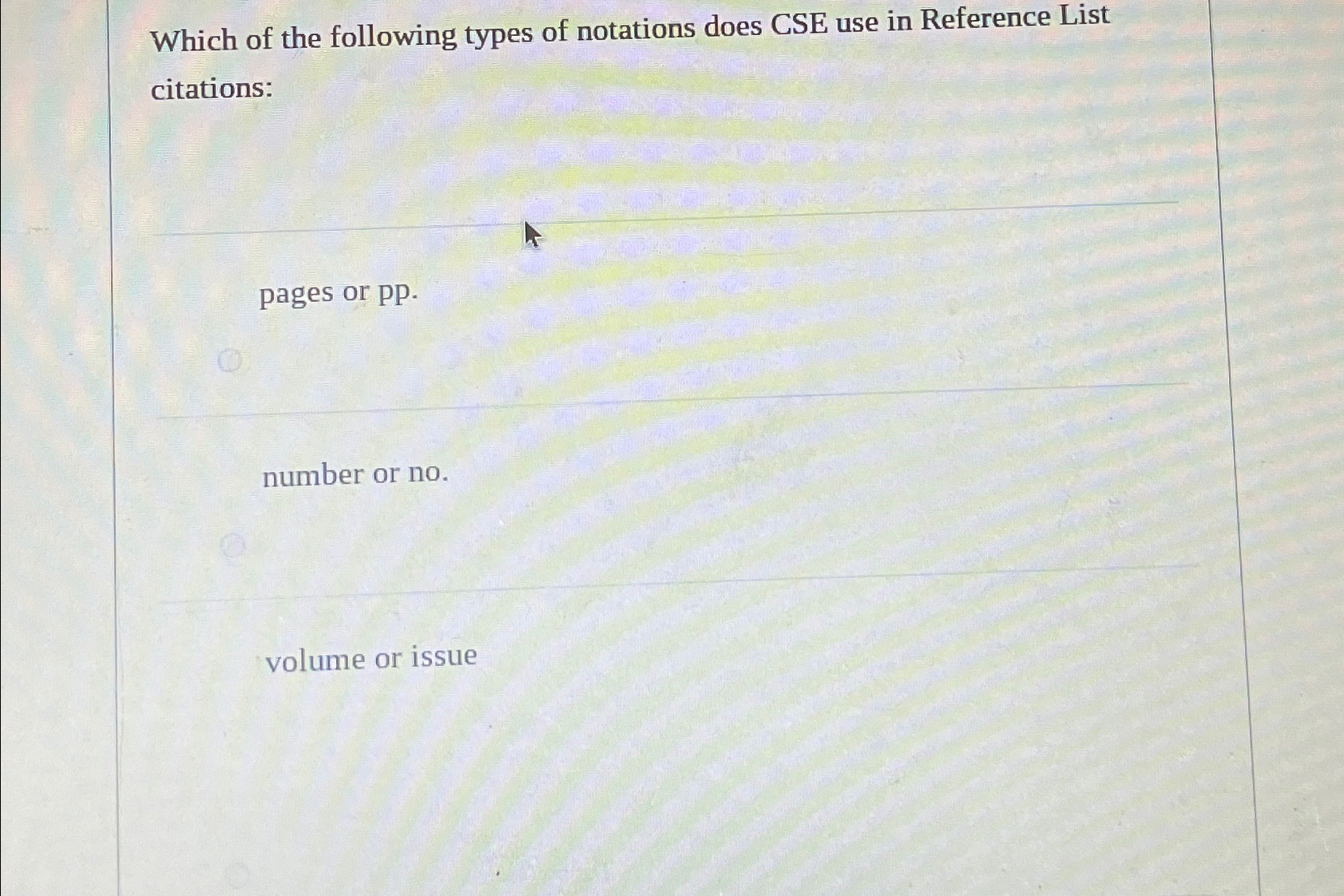 Solved Which of the following types of notations does CSE | Chegg.com