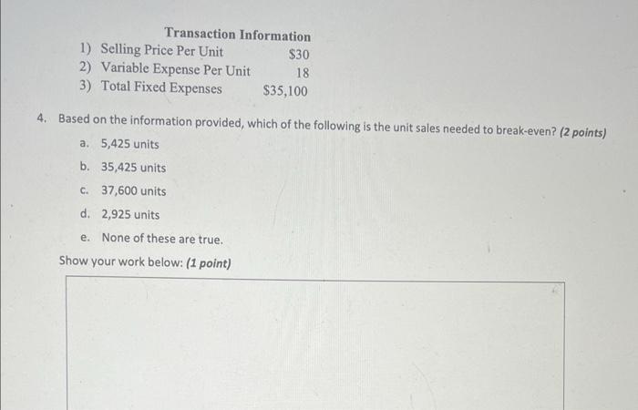 Solved Transaction Information 1. Based on the information | Chegg.com