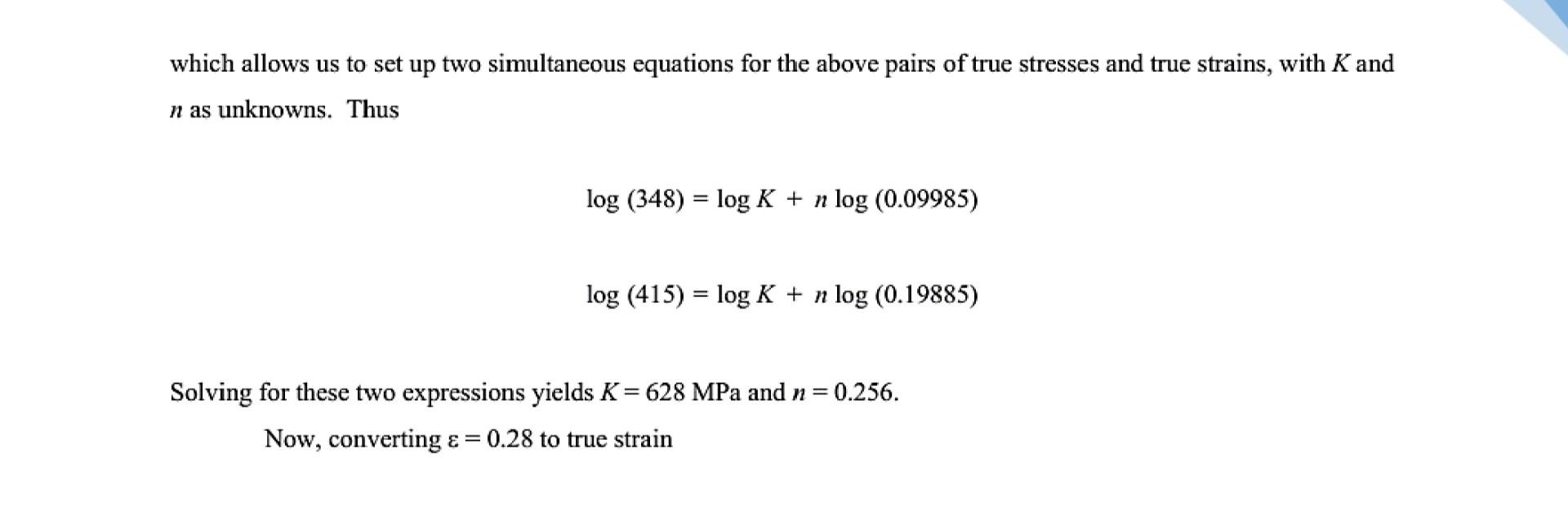 Solved which allows us to set up two simultaneous equations | Chegg.com