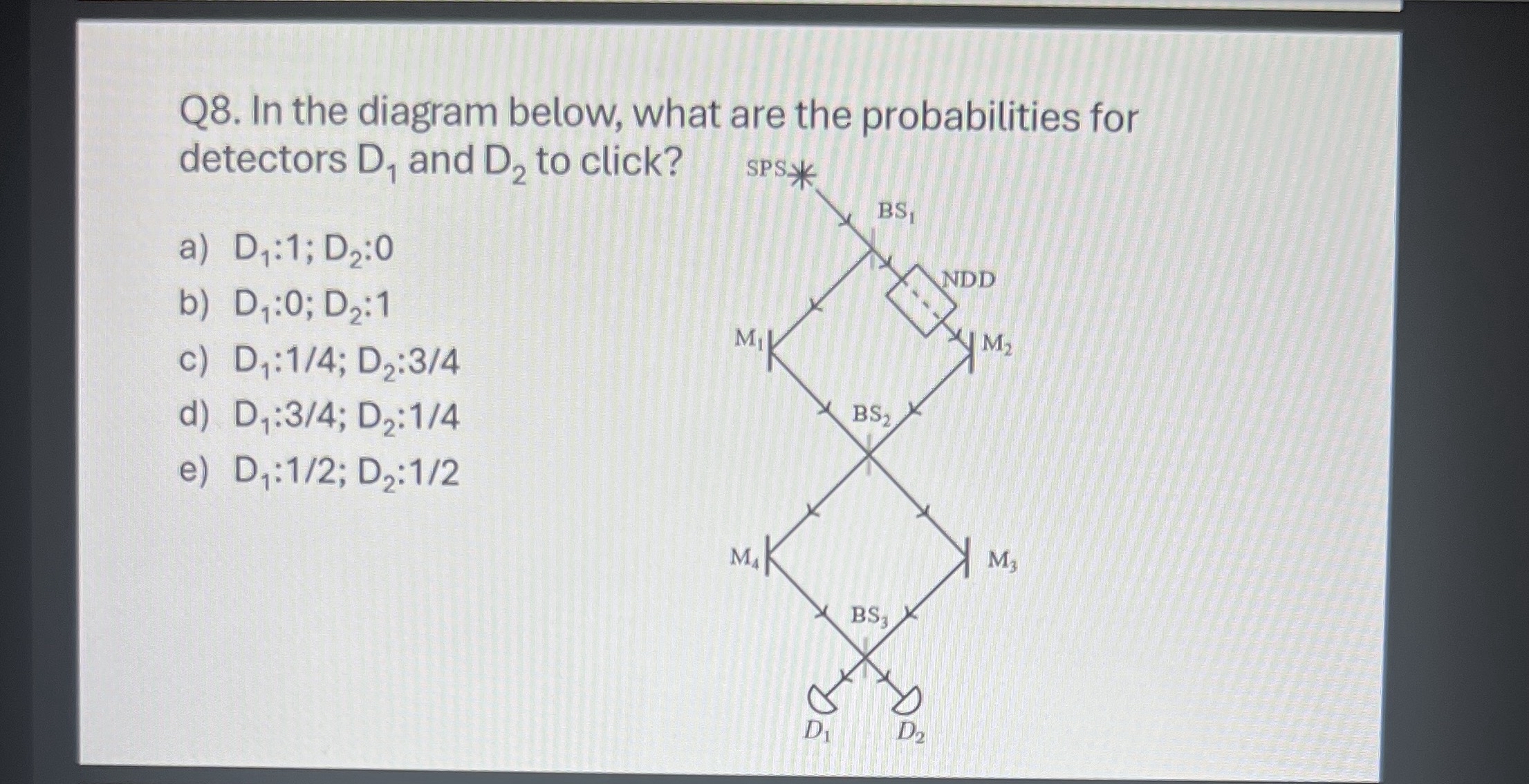 Solved Q8. ﻿In the diagram below, what are the probabilities