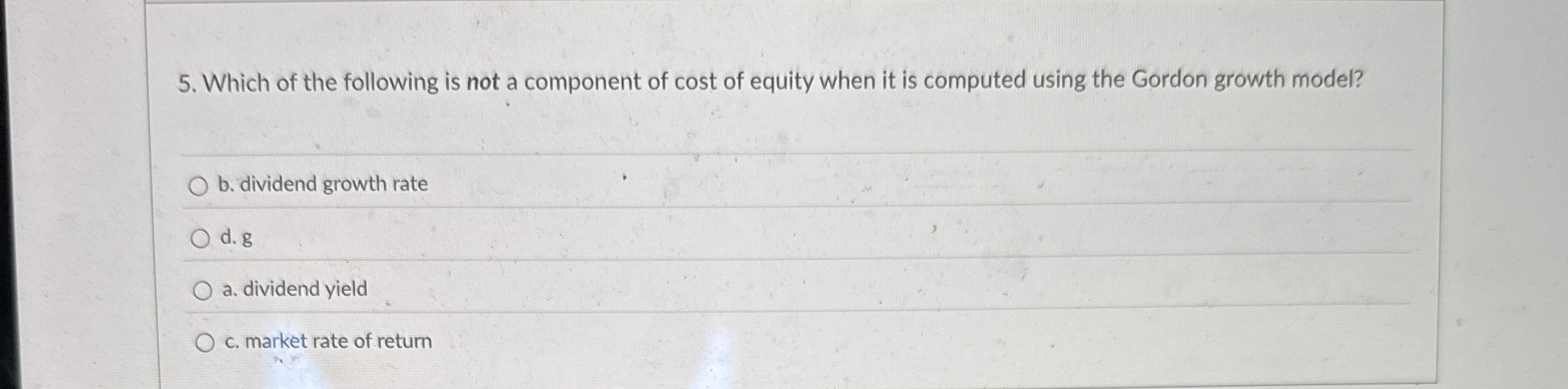 High Quality SOLUTION Which of the following is not a component of cost ...