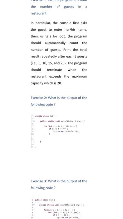 Solved Exercisel: Write a program to count the number of | Chegg.com