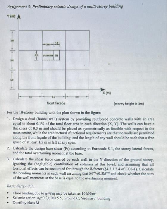 Solved Assignment 3: Preliminary Seismic Design Of A | Chegg.com