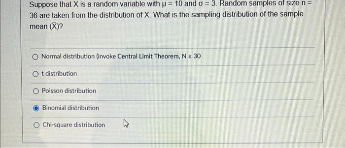 Solved Suppose that X is a random variable with μ=10 and | Chegg.com