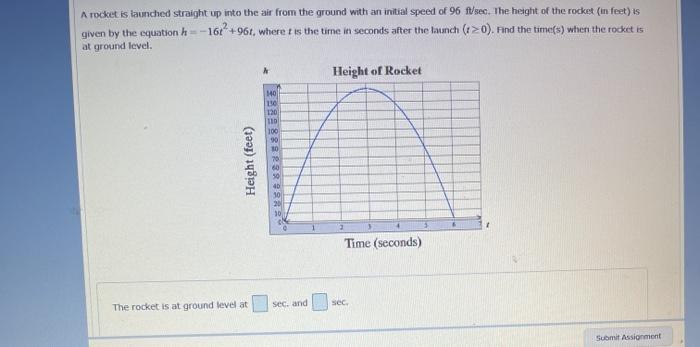 Solved A rocket is launched straight up into the air from | Chegg.com