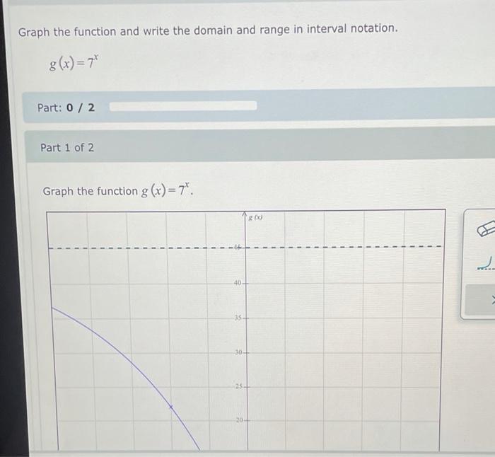 Solved Graph the function and write the domain and range in | Chegg.com