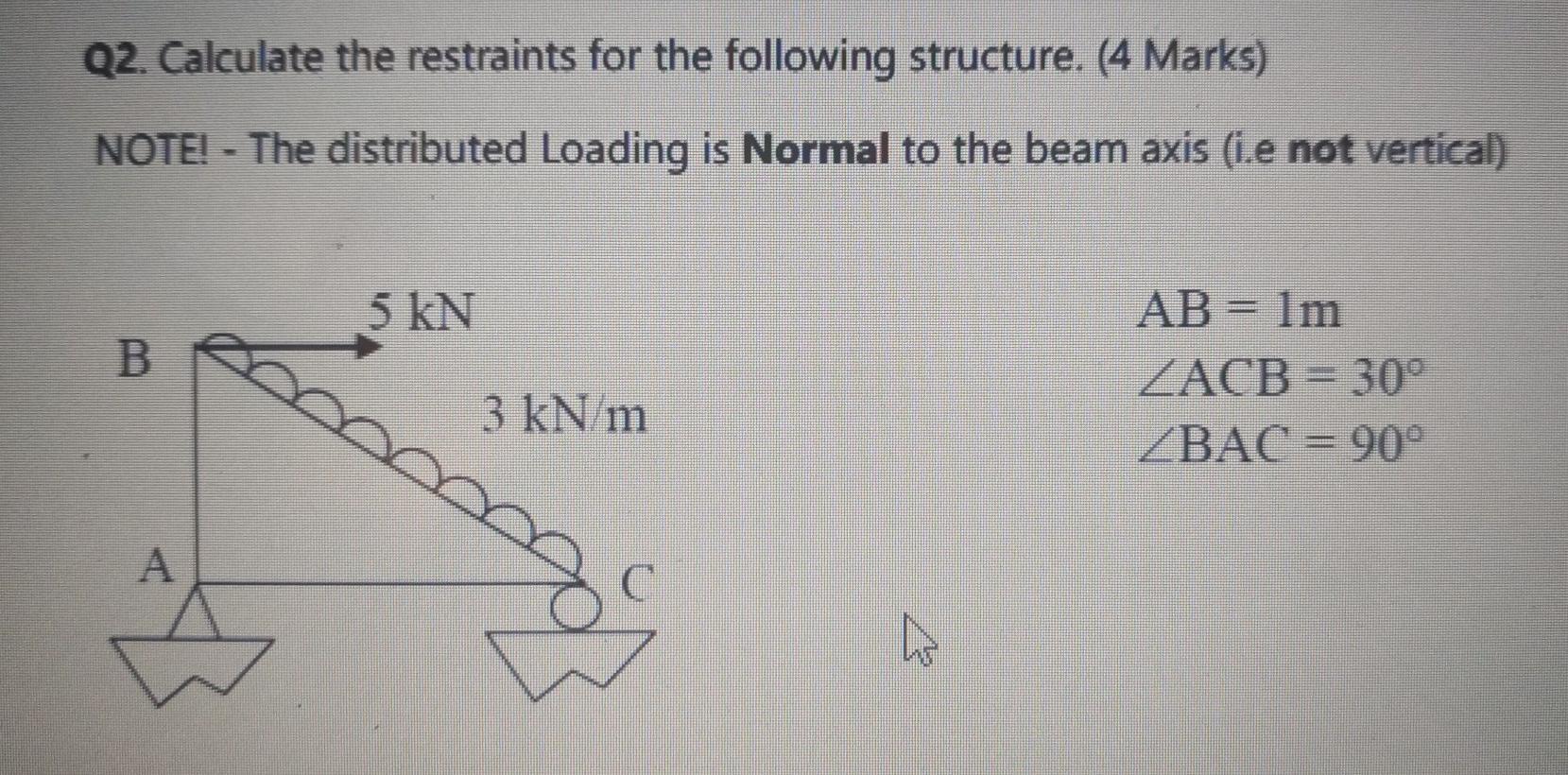 Solved calculate restraints of following structure. the | Chegg.com