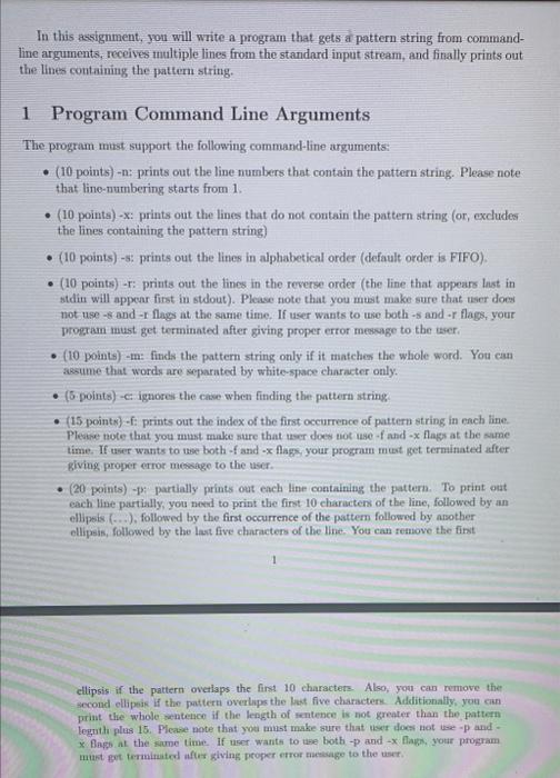 Solved In the C programming language only, you will write a