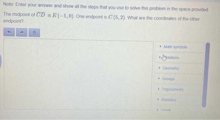 Solved Note: Enter your answer and show all the steps that | Chegg.com