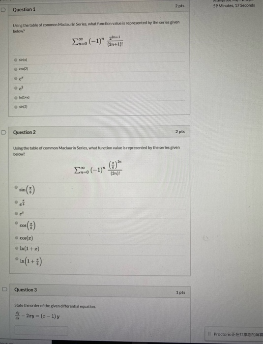Solved 2 pts 59 Minutes, 17 Seconds D Question 1 Using the | Chegg.com