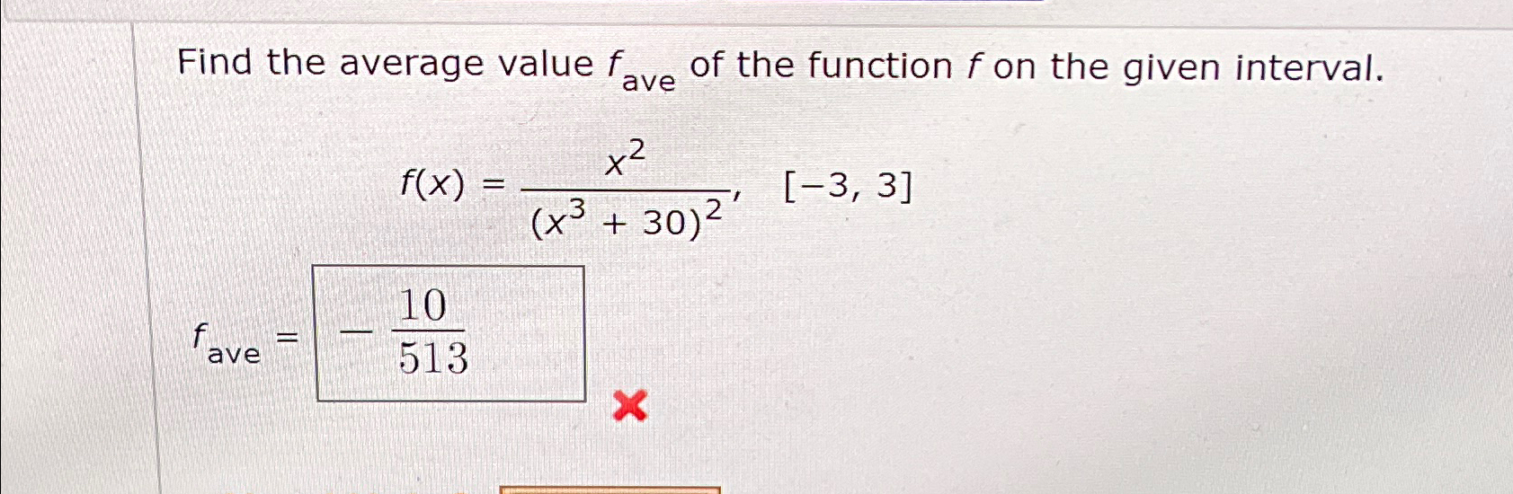 Solved Find The Average Value Fave ﻿of The Function F ﻿on | Chegg.com