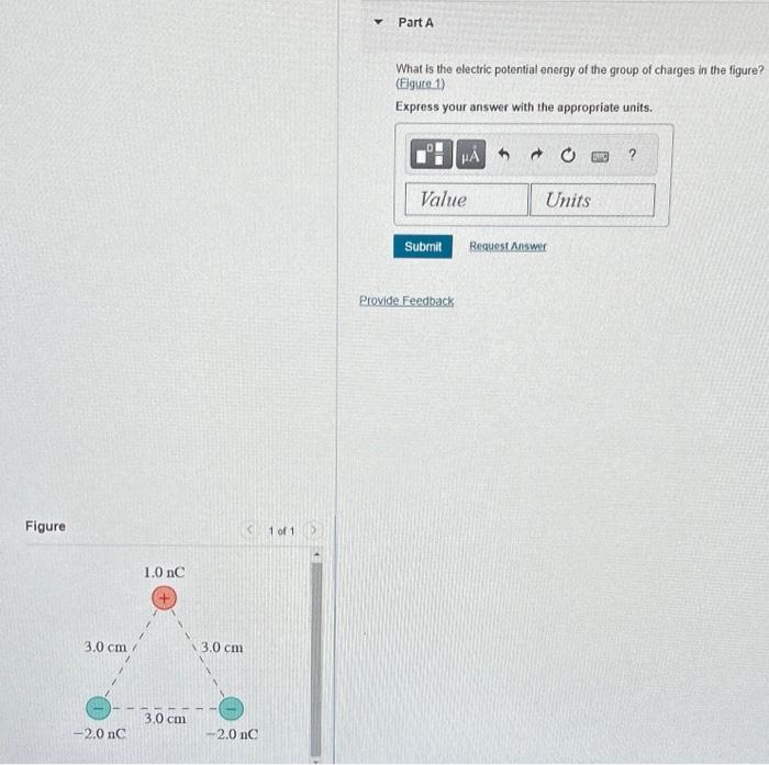 Solved What is the electric potential energy of the group of | Chegg.com