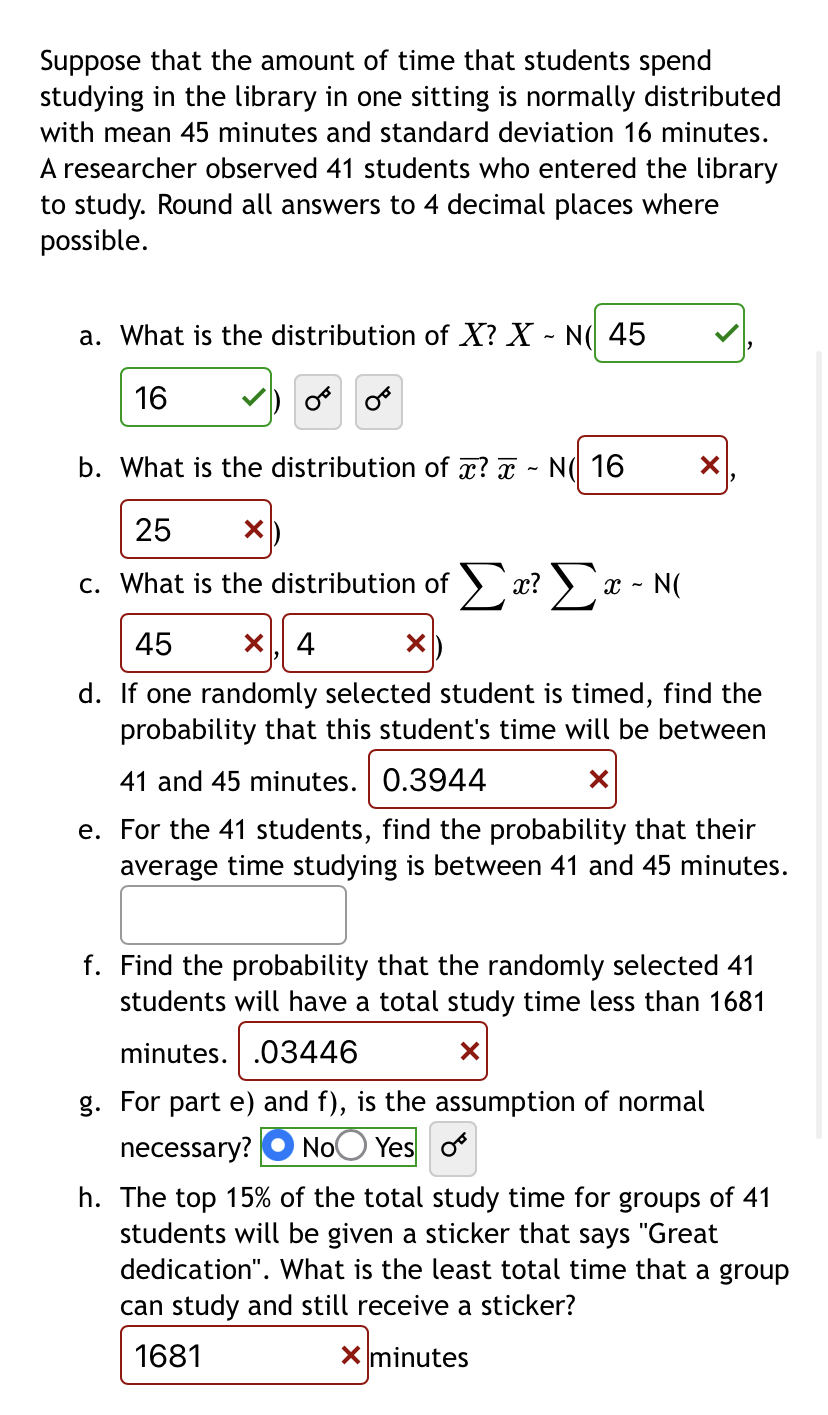 Solved Suppose that the amount of time that students spend | Chegg.com
