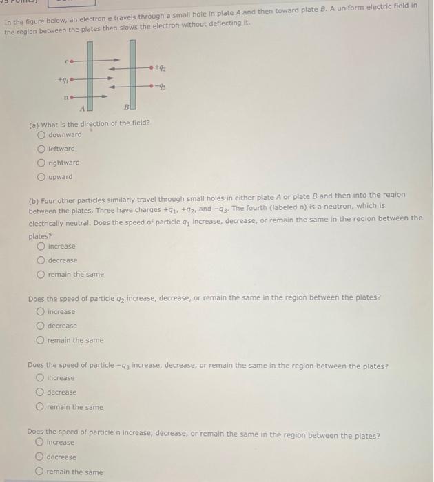 Solved In the figure below, an electron e travels through a | Chegg.com